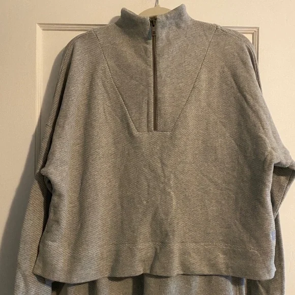 Sweaty Betty Nestle Up Sweat Set 1/4 Zip Pullover Taper Trouser Grey $228 - Picture 6 of 13